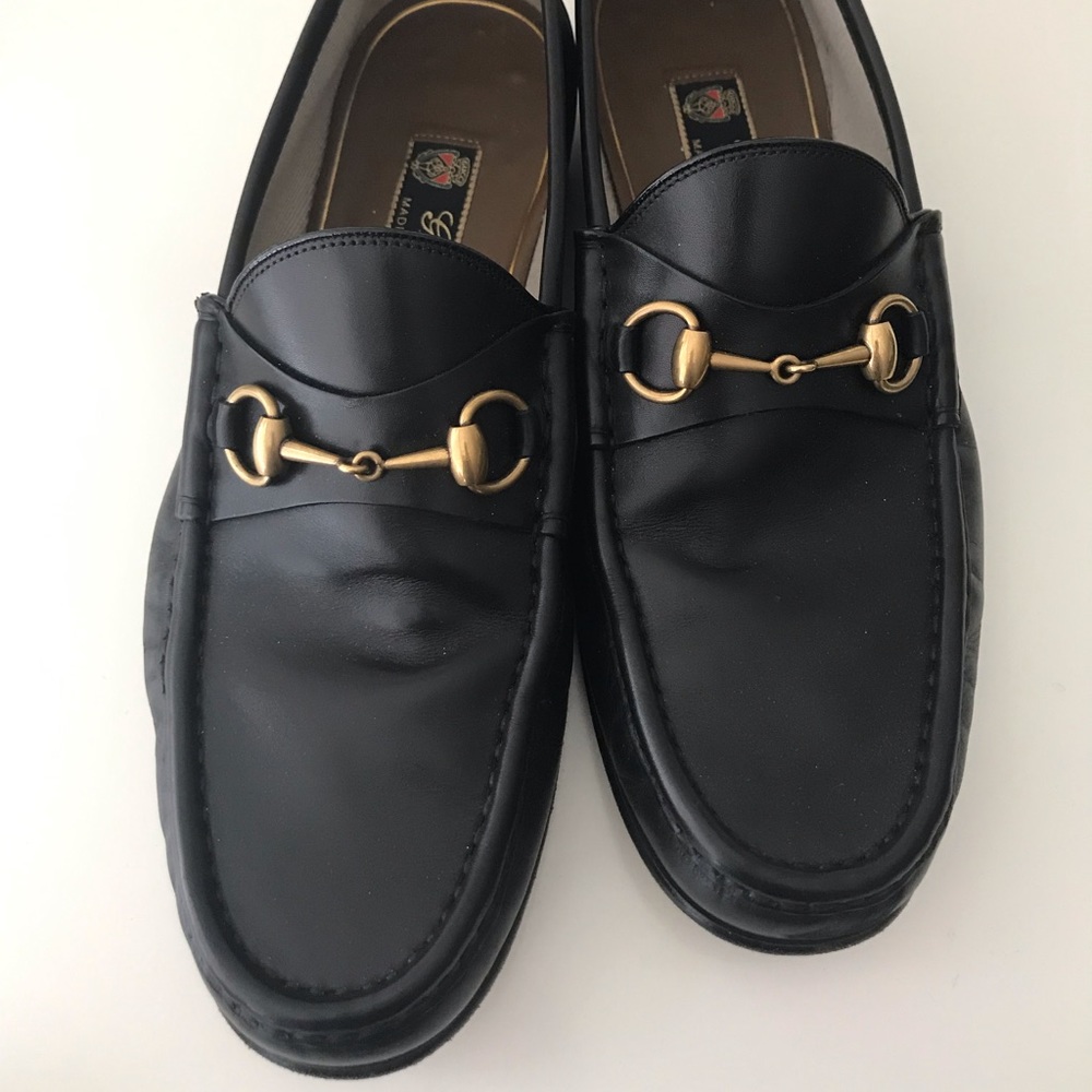 Men’s Leather Gucci Loafers 10.5 Black